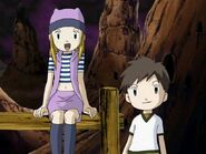 Tommy y Zoe en Digimon Frontier.