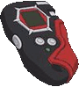 D-Tector (Takuya) t.gif (6 KB) Takuya Kanbara: Red/Black with green middle button.