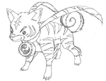 Official Bandai art of Gaomon's design during development from Twitter