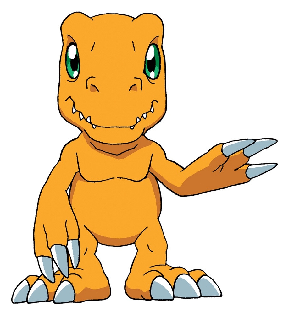 Principais estágios evolutivos do Agumon, um dos Digimon mais