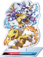 Stand Example (Note Agumon & Gabumon are switched in the physical version)