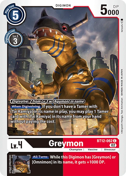 Greymon (BT12-062) | DigimonCardGame Wiki | Fandom