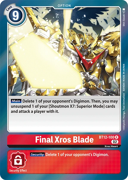 Final Xros Blade (BT12-100) | DigimonCardGame Wiki | Fandom