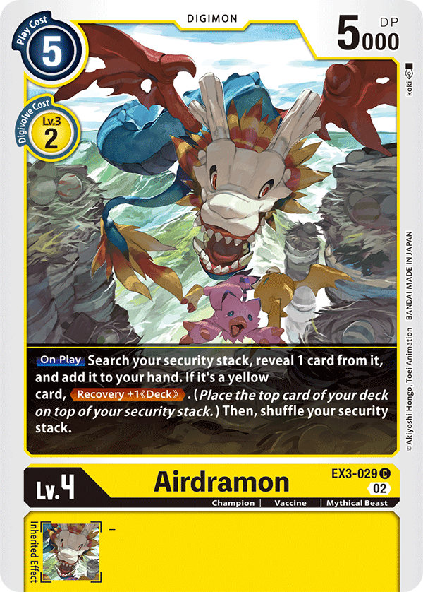 Airdramon (EX3-029) | DigimonCardGame Wiki | Fandom Airdramon (EX3-029) | DigimonCardGame Wiki | Fandom