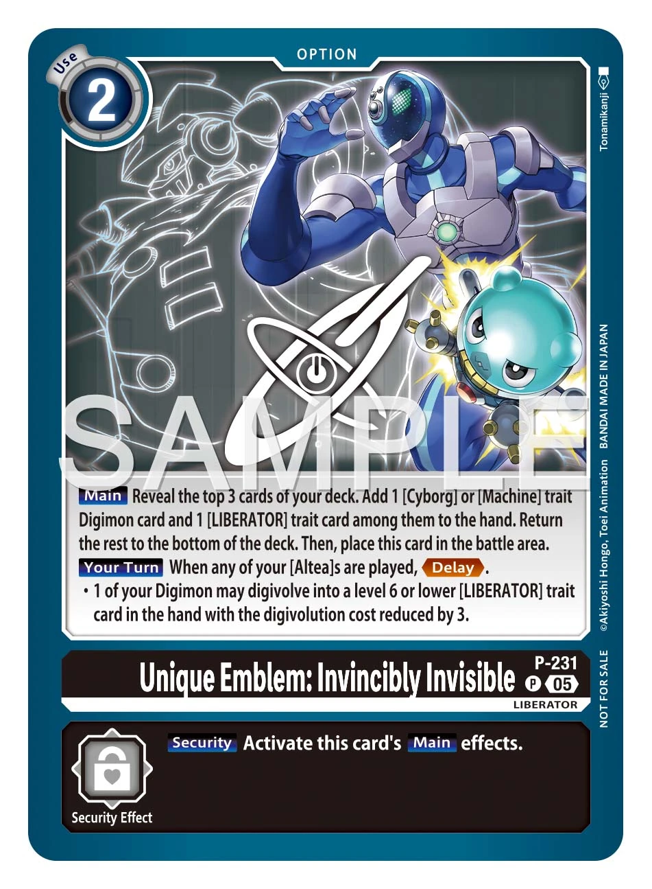Unique Emblem: Invincibly Invisible (P-231) | DigimonCardGame Wiki | Fandom
