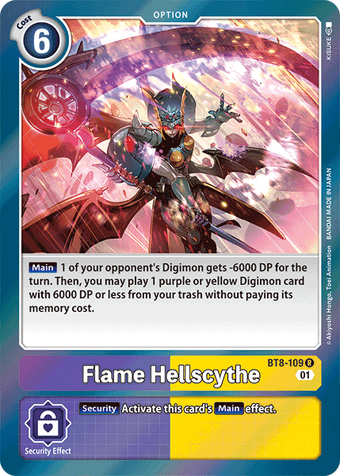 Flame Hellscythe (BT8-109) | DigimonCardGame Wiki | Fandom