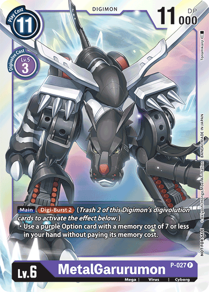 MetalGarurumon ST2-11 Digimon Card Game Super Rare Holo 