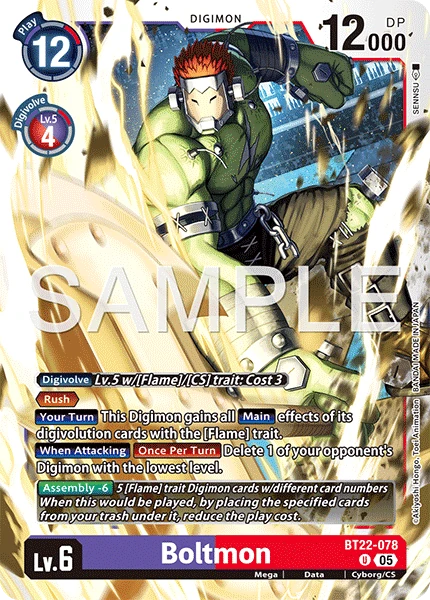 Boltmon (BT22-078) | DigimonCardGame Wiki | Fandom