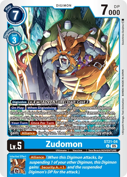 Zudomon (ST21-04) | DigimonCardGame Wiki | Fandom