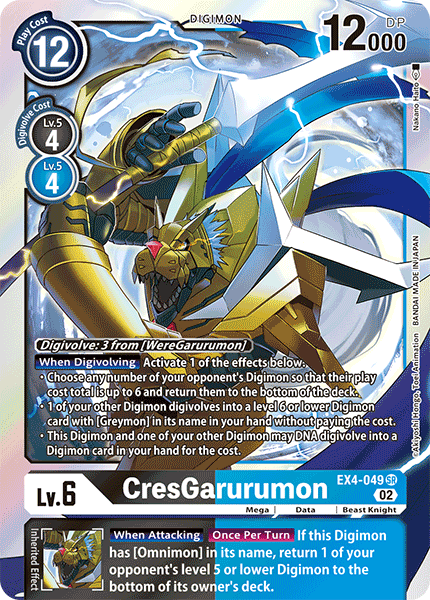 CresGarurumon (EX4-049), DigimonCardGame Wiki