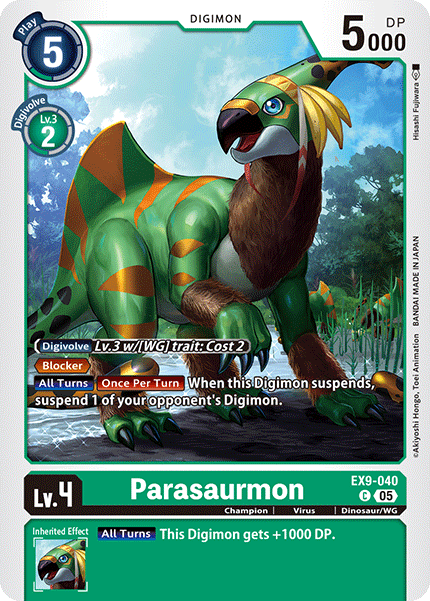 初代　デジモン Parasaurmon (EX9-040) | DigimonCardGame Wiki | Fandom