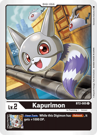 Kapurimon, a Black Digi-Egg card