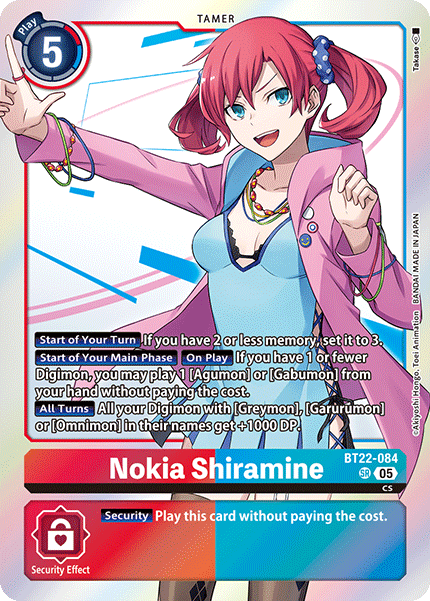 Nokia Shiramine (BT22-084) | DigimonCardGame Wiki | Fandom