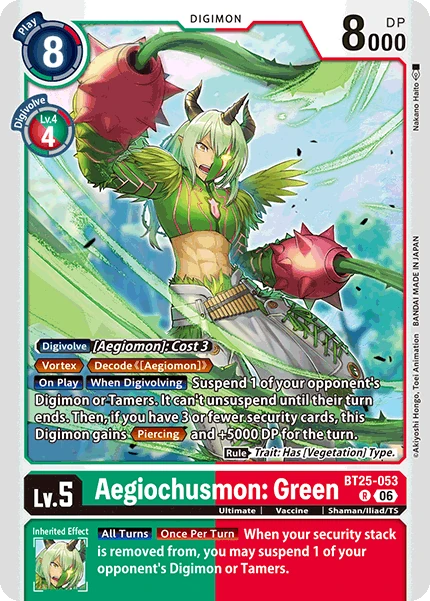 Aegiochusmon: Green (BT25-053) | DigimonCardGame Wiki | Fandom