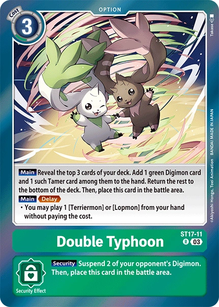 double typhoon digimon card list Digimon Card Game - ST-17 Double Typhoon