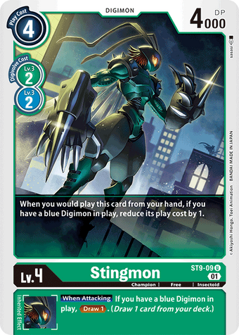 Stingmon (ST9-09) | DigimonCardGame Wiki | Fandom Stingmon (ST9-09) | DigimonCardGame Wiki | Fandom
