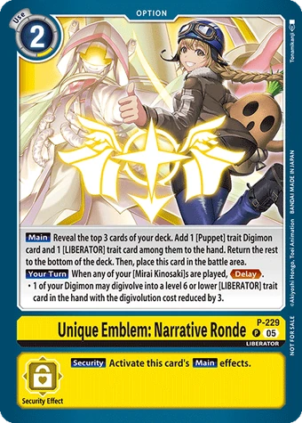 Unique Emblem: Narrative Ronde (P-229) | DigimonCardGame Wiki | Fandom
