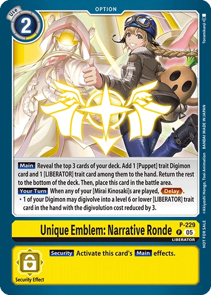 Unique Emblem: Narrative Ronde (P-229) | DigimonCardGame Wiki | Fandom