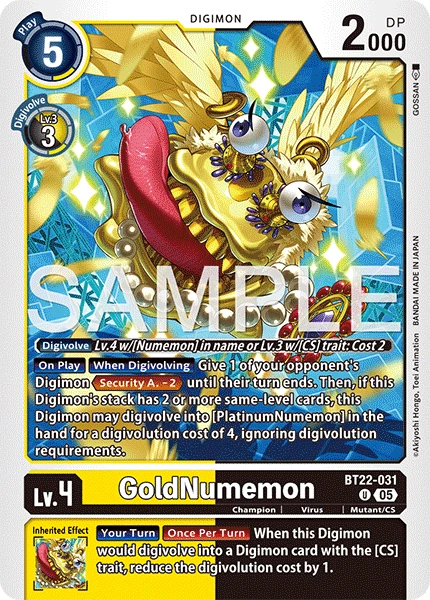 GoldNumemon (BT22-031) | DigimonCardGame Wiki | Fandom