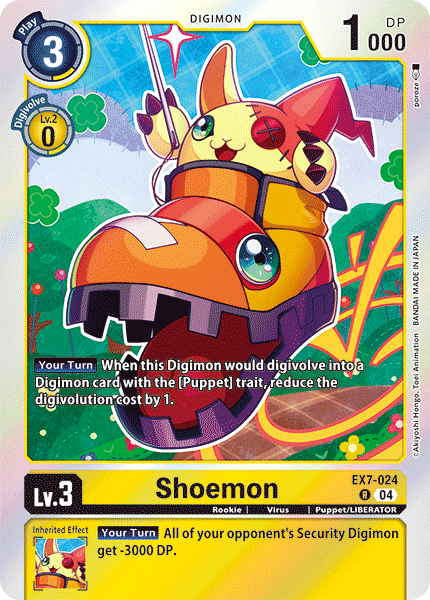 Shoemon (EX7-024) | DigimonCardGame Wiki | Fandom Shoemon (EX7-024) | DigimonCardGame Wiki | Fandom
