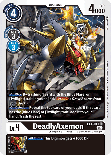 DeadlyAxemon (EX4-041) | DigimonCardGame Wiki | Fandom