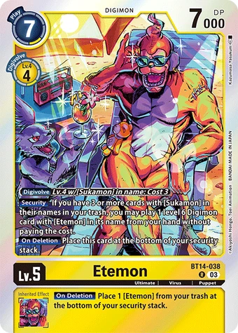 Etemon (BT14-038) | DigimonCardGame Wiki | Fandom Etemon (BT14-038) | DigimonCardGame Wiki | Fandom