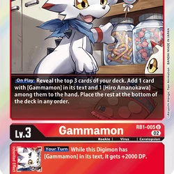 digimon card game gammamon Amazon.com: Digimon BANDAI Gammamon DIM Card DIM Card Expansion for The  Vital Bracelet| Raise New Electronic Pets with This Vital Bracelet Card main image 0