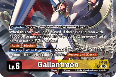 Gallantmon (P-186) | DigimonCardGame Wiki | Fandom Gallantmon (P-186) | DigimonCardGame Wiki | Fandom