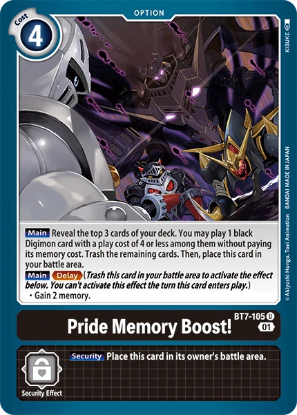 Pride Memory Boost! (BT7-105) | DigimonCardGame Wiki | Fandom