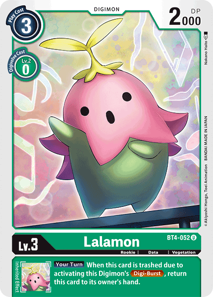 Lalamon Bt4 052 Digimoncardgame Wiki Fandom 6324