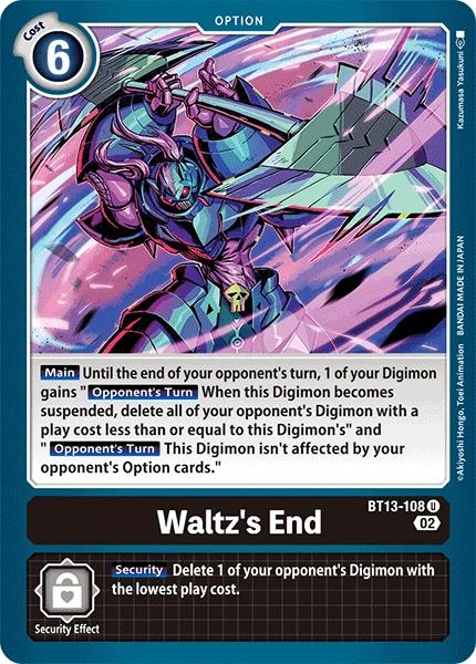 Waltz's End (BT13-108) | DigimonCardGame Wiki | Fandom