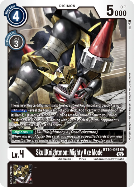 SkullKnightmon: Mighty Axe Mode (BT10-061) | DigimonCardGame