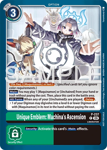 Unique Emblem: Machina's Ascension (P-237) | DigimonCardGame Wiki