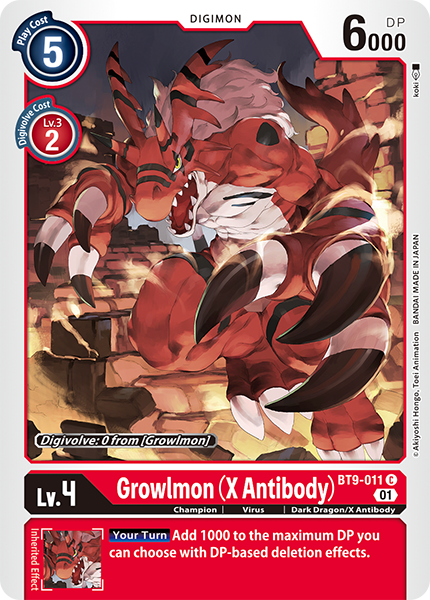 Growlmon (X Antibody) (BT9-011) | DigimonCardGame Wiki | Fandom