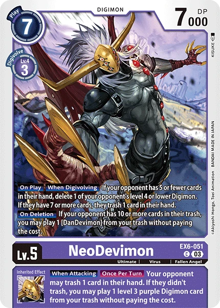 デジモンペンデュラム　ネオNEO Version1 NeoDevimon (EX6-051) | DigimonCardGame Wiki | Fandom