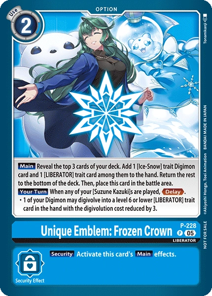 Unique Emblem: Frozen Crown (P-228) | DigimonCardGame Wiki | Fandom