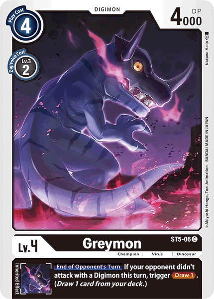 Greymon (ST5-06) | DigimonCardGame Wiki | Fandom Greymon (ST5-06) | DigimonCardGame Wiki | Fandom