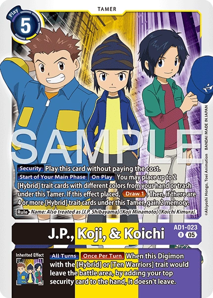 J.P., Koji, & Koichi (AD1-023) | DigimonCardGame Wiki | Fandom