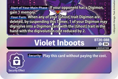 Violet Inboots (BT20-088) | DigimonCardGame Wiki | Fandom