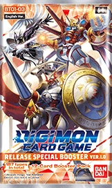 digimon card game release special booster ver 1.0 booster box Dagger Heart Cap Sleeve Fitted Tee main image 0