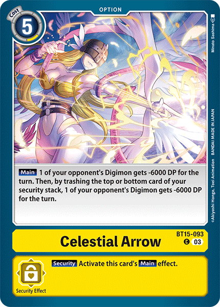 Celestial Arrow (BT15-093) | DigimonCardGame Wiki | Fandom Celestial Arrow (BT15-093) | DigimonCardGame Wiki | Fandom