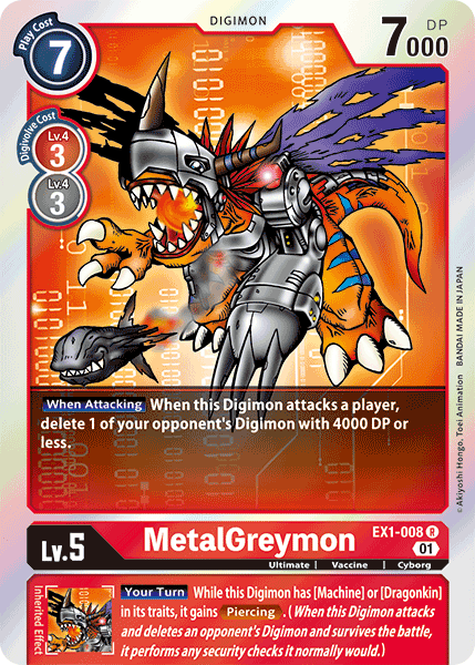 MetalGreymon (EX1-008) | DigimonCardGame Wiki | Fandom