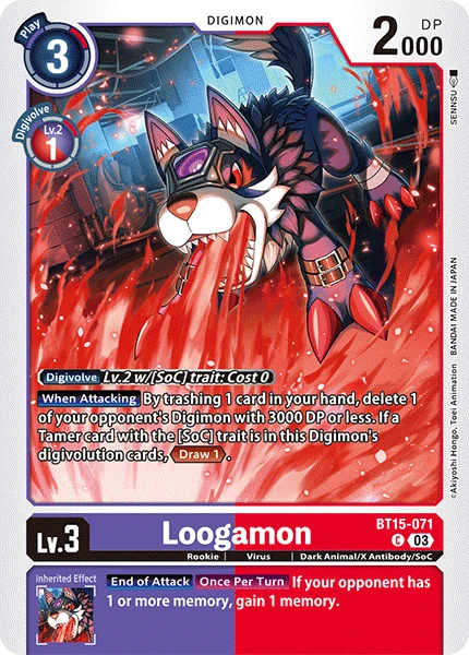 Loogamon (BT15-071) | DigimonCardGame Wiki | Fandom Loogamon (BT15-071) | DigimonCardGame Wiki | Fandom
