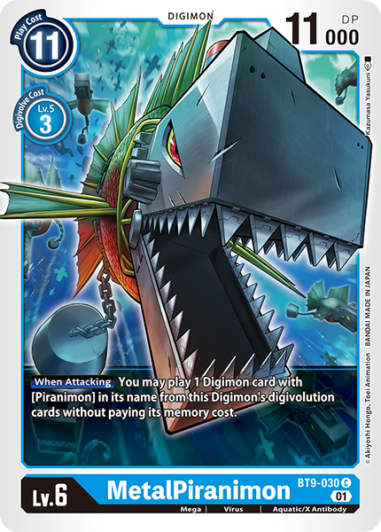 MetalPiranimon (BT9-030) | DigimonCardGame Wiki | Fandom