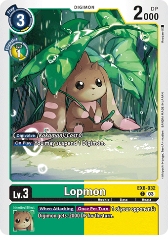 【monmon】 Lopmon (EX6-032) | DigimonCardGame Wiki | Fandom