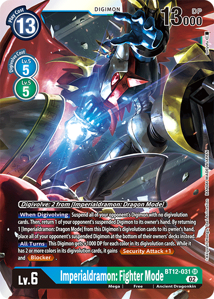 Imperialdramon: Fighter Mode (BT12-031) | DigimonCardGame