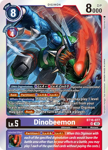 Dinobeemon (BT16-077) | DigimonCardGame Wiki | Fandom
