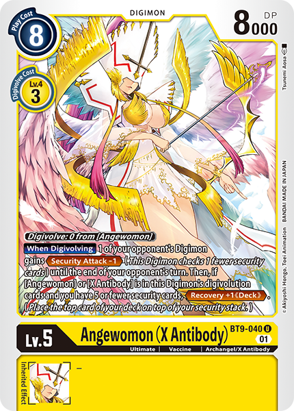 Angewomon (X Antibody) (BT9-040) | DigimonCardGame Wiki | Fandom Angewomon (X Antibody) (BT9-040) | DigimonCardGame Wiki | Fandom