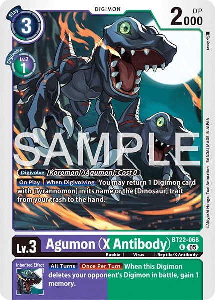 Agumon (X Antibody) (BT22-068) | DigimonCardGame Wiki | Fandom