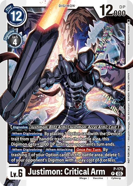 Justimon: Critical Arm (P-179) | DigimonCardGame Wiki | Fandom